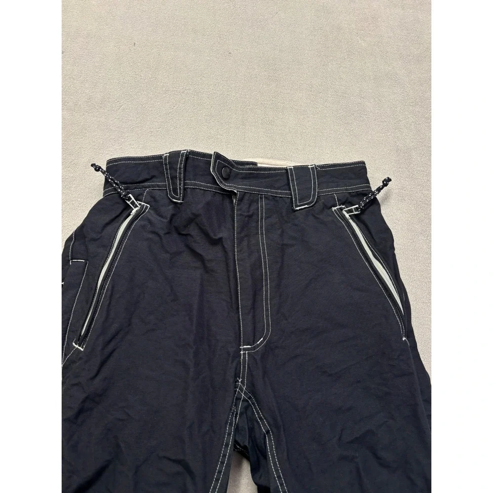 VTG The North Face Mens Black Snow Pants Contrast Stitching Small RN 61661